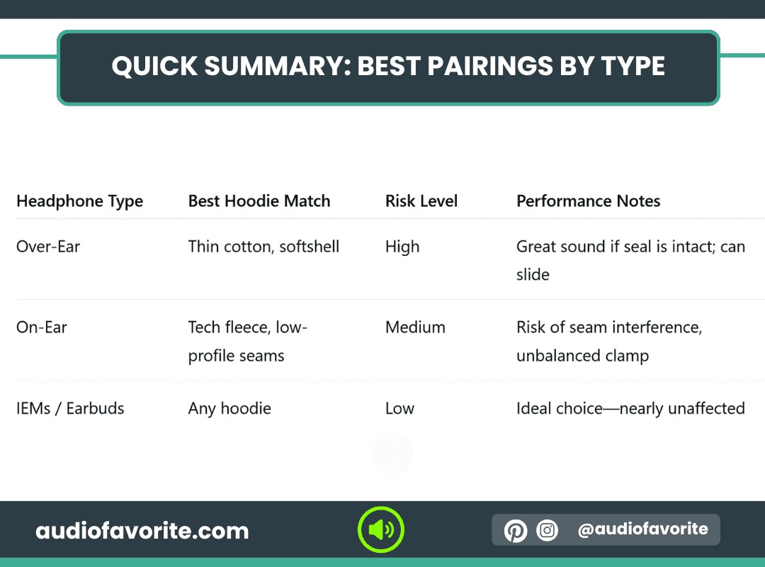 Quick Summary Best Pairings by Type Quick Summary Best Pairings by Type